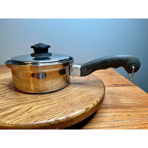 Vintage 1 QT Saladmaster T304S Surgical Stainless Steel Saucepan  with Vapo Lid